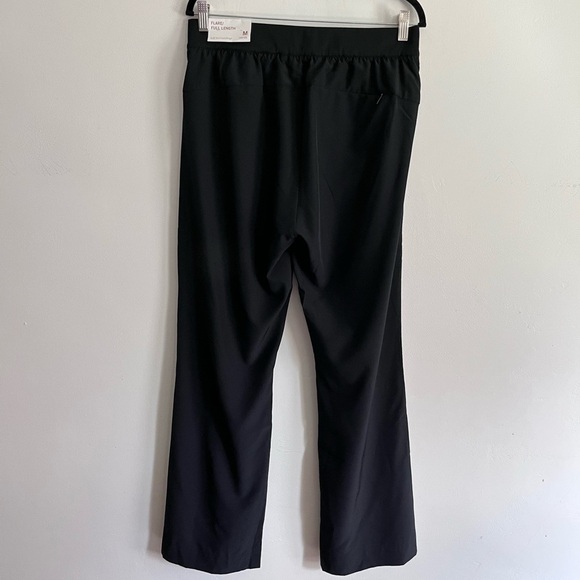 Soft Surroundings Black Athleisure Pull on Flare Slip Hem Full Length Pants - Picture 6 of 7